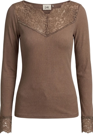 Toppar - Dee lace blouse – Taupe Toppar - Dee lace blouse – Taupe